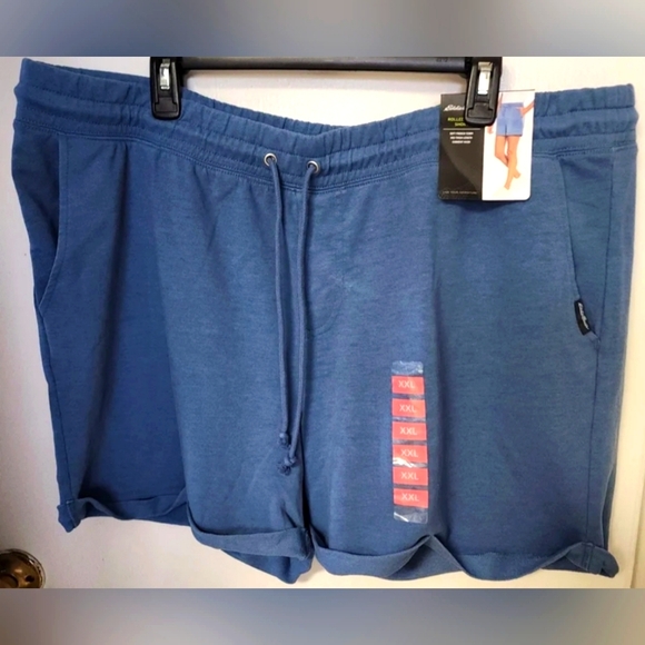 Eddie Bauer Pants - Eddie Bauer Blue Rolled Cuff Athletic Mid Length Pocket Shorts